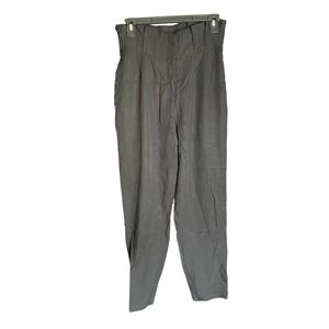 Tularosa Womens Flat Front Tapered Slack Pants High Rise Zipper Size S Black